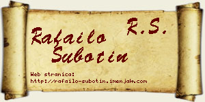 Rafailo Subotin vizit kartica